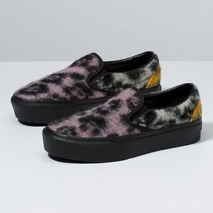 vans classic slip on mix leopard